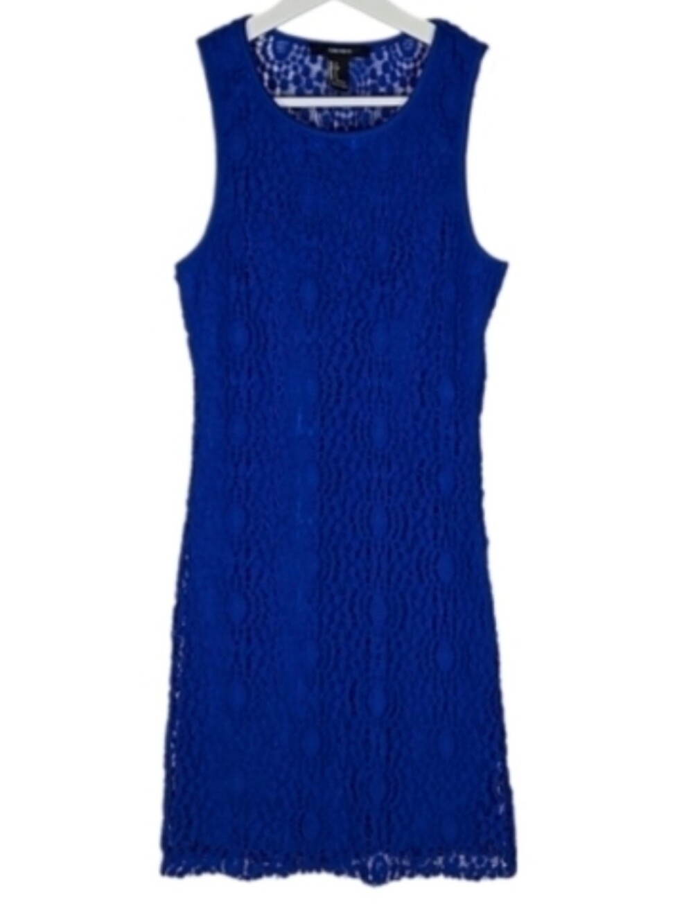 Y2K Skater Dress Lace Cobalt Blue Cutout Back Sexy Feminine Size S